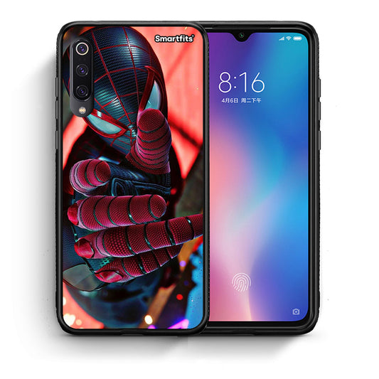 Θήκη Xiaomi Mi 9 Spider Hand από τη Smartfits με σχέδιο στο πίσω μέρος και μαύρο περίβλημα | Xiaomi Mi 9 Spider Hand case with colorful back and black bezels