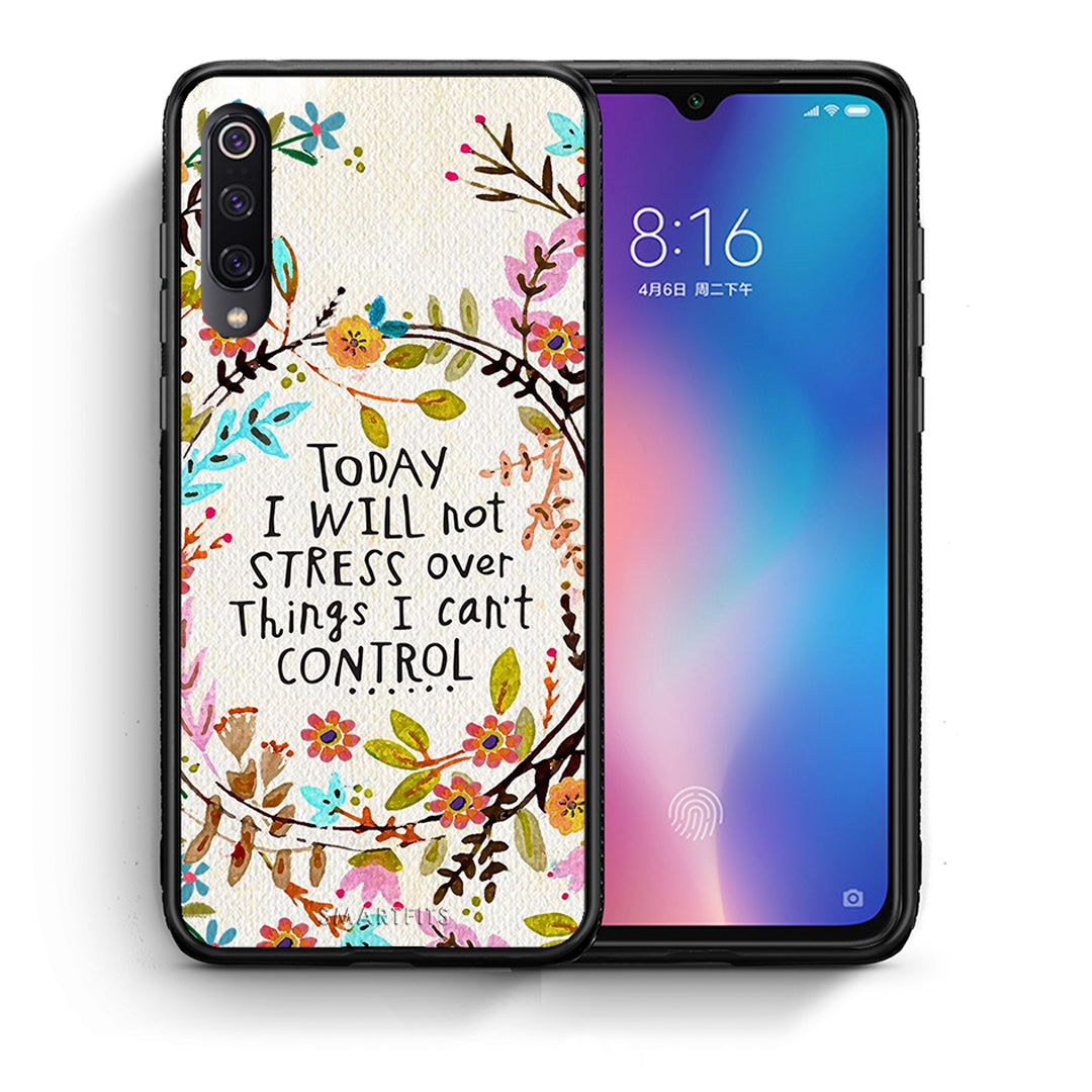 Θήκη Xiaomi Mi 9 Stress Over από τη Smartfits με σχέδιο στο πίσω μέρος και μαύρο περίβλημα | Xiaomi Mi 9 Stress Over case with colorful back and black bezels