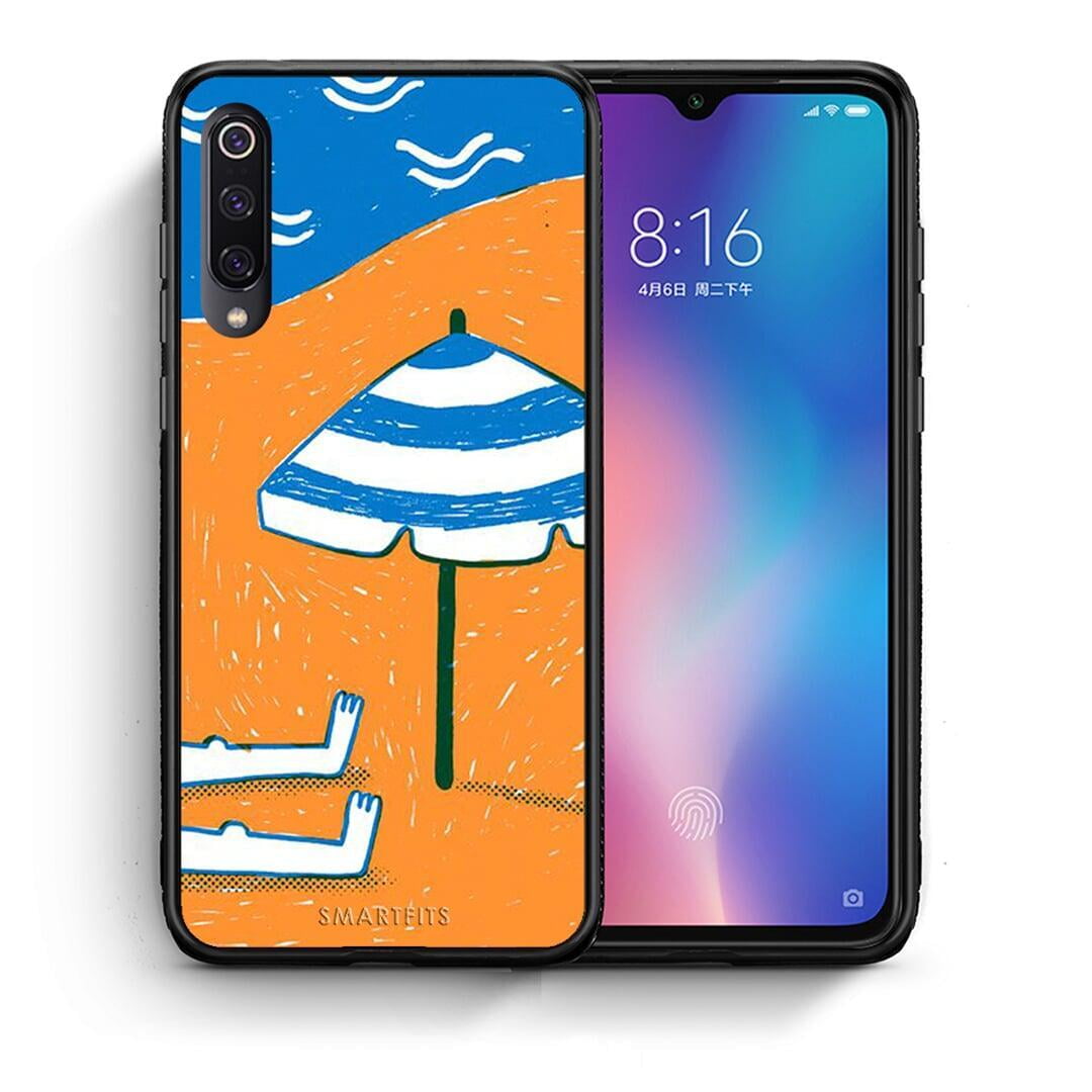 Θήκη Xiaomi Mi 9 Summering από τη Smartfits με σχέδιο στο πίσω μέρος και μαύρο περίβλημα | Xiaomi Mi 9 Summering case with colorful back and black bezels