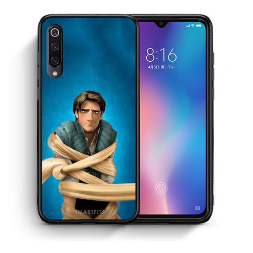 Θήκη Αγίου Βαλεντίνου Xiaomi Mi 9 Tangled 1 από τη Smartfits με σχέδιο στο πίσω μέρος και μαύρο περίβλημα | Xiaomi Mi 9 Tangled 1 case with colorful back and black bezels