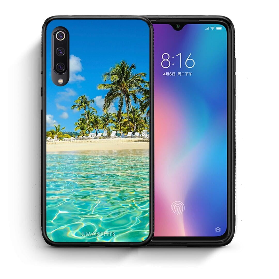 Θήκη Xiaomi Mi 9 Tropical Vibes από τη Smartfits με σχέδιο στο πίσω μέρος και μαύρο περίβλημα | Xiaomi Mi 9 Tropical Vibes case with colorful back and black bezels