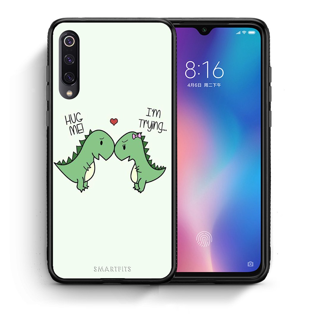 Θήκη Xiaomi Mi 9 Rex Valentine από τη Smartfits με σχέδιο στο πίσω μέρος και μαύρο περίβλημα | Xiaomi Mi 9 Rex Valentine case with colorful back and black bezels