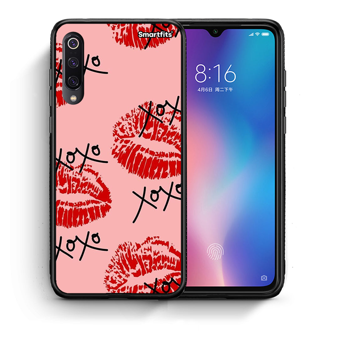 Θήκη Xiaomi Mi 9 XOXO Lips από τη Smartfits με σχέδιο στο πίσω μέρος και μαύρο περίβλημα | Xiaomi Mi 9 XOXO Lips case with colorful back and black bezels
