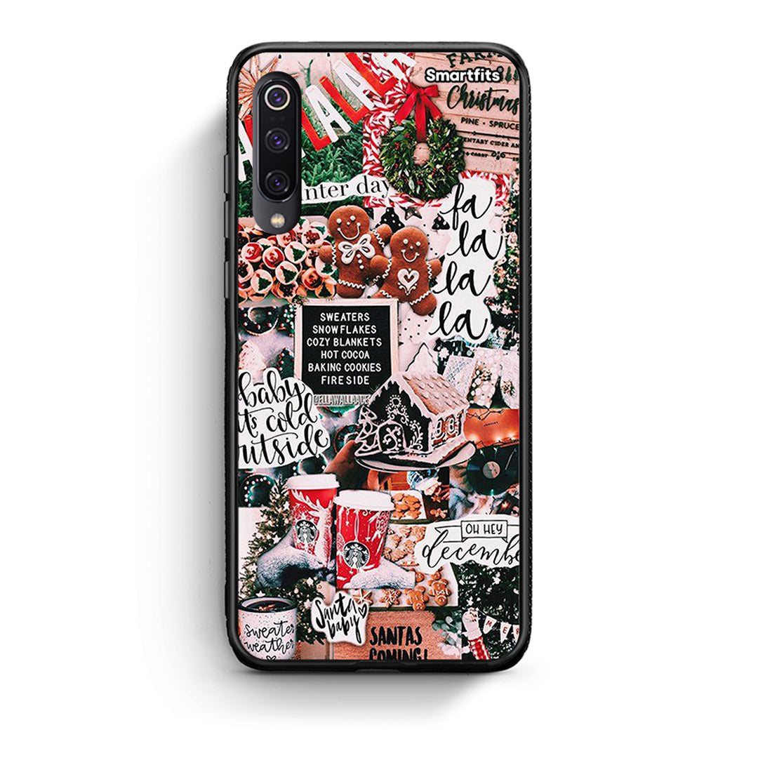 Xiaomi Mi 9 Xmas Habbits θήκη από τη Smartfits με σχέδιο στο πίσω μέρος και μαύρο περίβλημα | Smartphone case with colorful back and black bezels by Smartfits