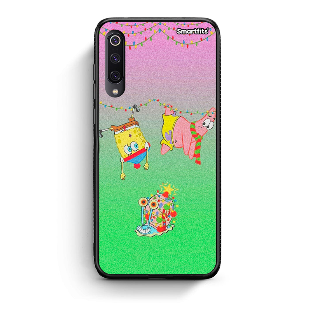 Xiaomi Mi 9 Xmas Lights θήκη από τη Smartfits με σχέδιο στο πίσω μέρος και μαύρο περίβλημα | Smartphone case with colorful back and black bezels by Smartfits