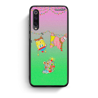 Xiaomi Mi 9 Xmas Lights θήκη από τη Smartfits με σχέδιο στο πίσω μέρος και μαύρο περίβλημα | Smartphone case with colorful back and black bezels by Smartfits