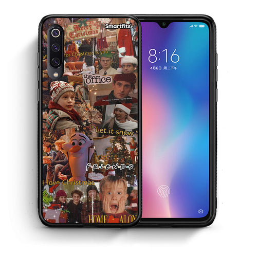 Θήκη Xiaomi Mi 9 Xmas Wishes από τη Smartfits με σχέδιο στο πίσω μέρος και μαύρο περίβλημα | Xiaomi Mi 9 Xmas Wishes case with colorful back and black bezels
