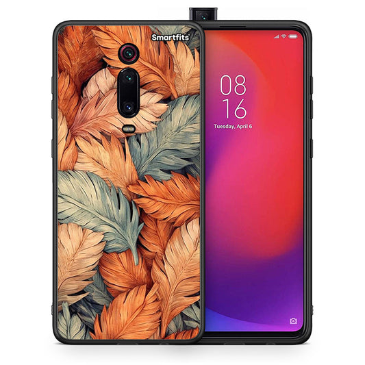 Θήκη Xiaomi Mi 9T Autumn Leaves από τη Smartfits με σχέδιο στο πίσω μέρος και μαύρο περίβλημα | Xiaomi Mi 9T Autumn Leaves case with colorful back and black bezels