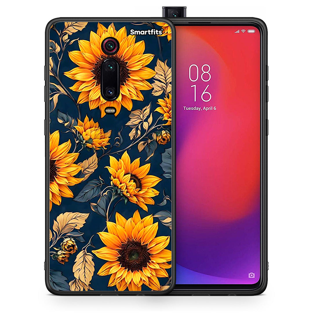 Θήκη Xiaomi Redmi K20 / K20 Pro Autumn Sunflowers από τη Smartfits με σχέδιο στο πίσω μέρος και μαύρο περίβλημα | Xiaomi Redmi K20 / K20 Pro Autumn Sunflowers case with colorful back and black bezels