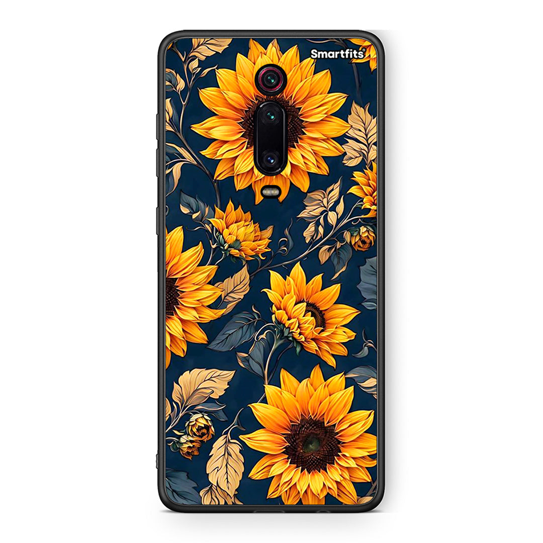 Xiaomi Mi 9T Autumn Sunflowers Θήκη από τη Smartfits με σχέδιο στο πίσω μέρος και μαύρο περίβλημα | Smartphone case with colorful back and black bezels by Smartfits
