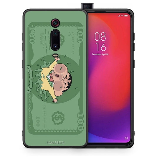 Θήκη Αγίου Βαλεντίνου Xiaomi Mi 9T Big Money από τη Smartfits με σχέδιο στο πίσω μέρος και μαύρο περίβλημα | Xiaomi Mi 9T Big Money case with colorful back and black bezels