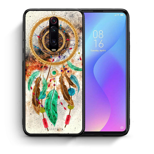Θήκη Xiaomi Mi 9T DreamCatcher Boho από τη Smartfits με σχέδιο στο πίσω μέρος και μαύρο περίβλημα | Xiaomi Mi 9T DreamCatcher Boho case with colorful back and black bezels