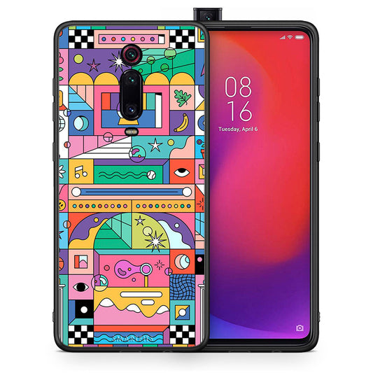 Θήκη Xiaomi Mi 9T Bubbles Soap από τη Smartfits με σχέδιο στο πίσω μέρος και μαύρο περίβλημα | Xiaomi Mi 9T Bubbles Soap case with colorful back and black bezels