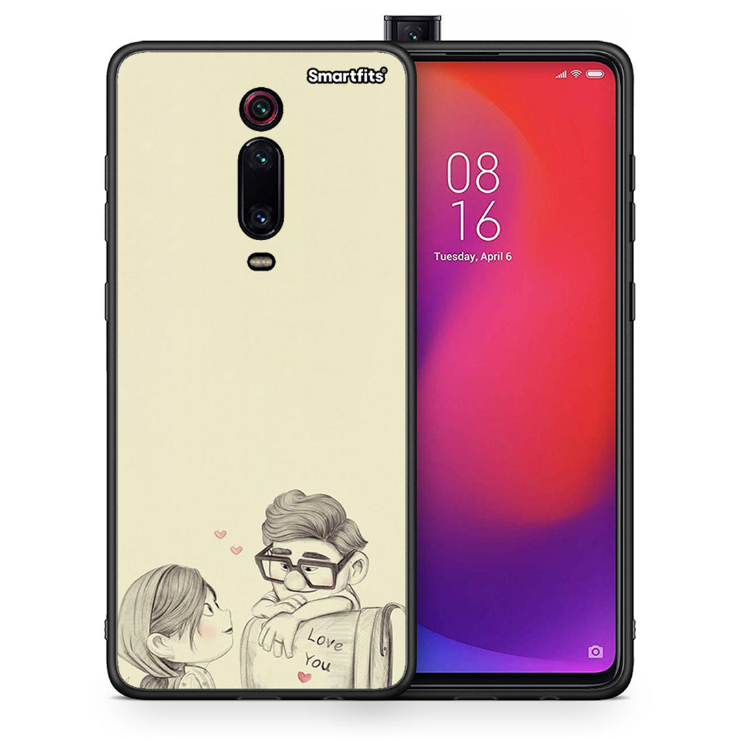 Θήκη Xiaomi Mi 9T Carl And Ellie από τη Smartfits με σχέδιο στο πίσω μέρος και μαύρο περίβλημα | Xiaomi Mi 9T Carl And Ellie case with colorful back and black bezels