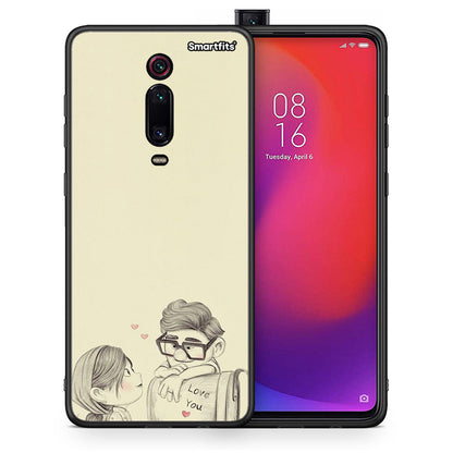Θήκη Xiaomi Mi 9T Carl And Ellie από τη Smartfits με σχέδιο στο πίσω μέρος και μαύρο περίβλημα | Xiaomi Mi 9T Carl And Ellie case with colorful back and black bezels