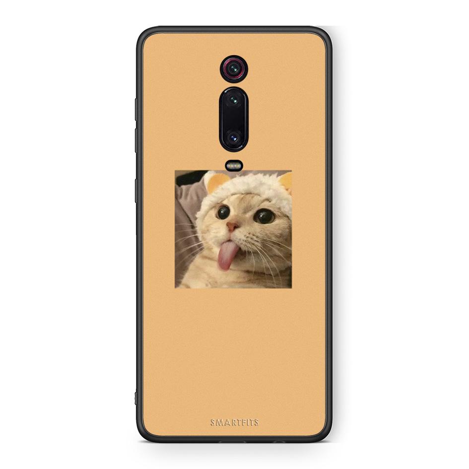 Xiaomi Mi 9T Cat Tongue θήκη από τη Smartfits με σχέδιο στο πίσω μέρος και μαύρο περίβλημα | Smartphone case with colorful back and black bezels by Smartfits