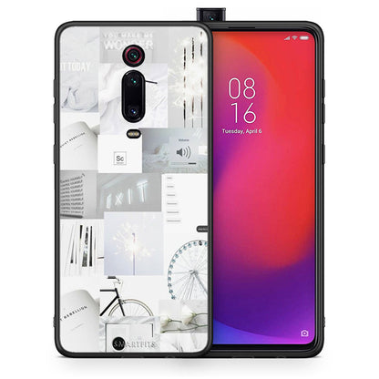 Θήκη Αγίου Βαλεντίνου Xiaomi Mi 9T Collage Make Me Wonder από τη Smartfits με σχέδιο στο πίσω μέρος και μαύρο περίβλημα | Xiaomi Mi 9T Collage Make Me Wonder case with colorful back and black bezels