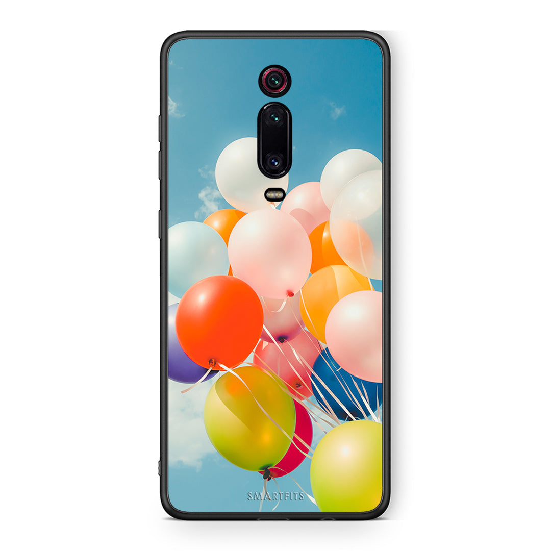 Xiaomi Mi 9T Colorful Balloons θήκη από τη Smartfits με σχέδιο στο πίσω μέρος και μαύρο περίβλημα | Smartphone case with colorful back and black bezels by Smartfits