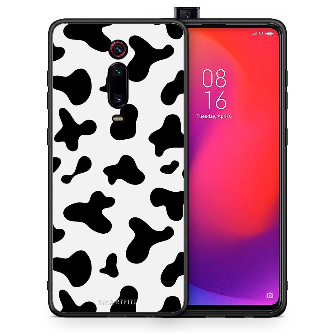 Θήκη Xiaomi Mi 9T Cow Print από τη Smartfits με σχέδιο στο πίσω μέρος και μαύρο περίβλημα | Xiaomi Mi 9T Cow Print case with colorful back and black bezels