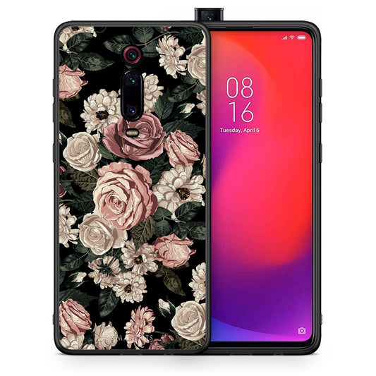 Θήκη Xiaomi Mi 9T Wild Roses Flower από τη Smartfits με σχέδιο στο πίσω μέρος και μαύρο περίβλημα | Xiaomi Mi 9T Wild Roses Flower case with colorful back and black bezels