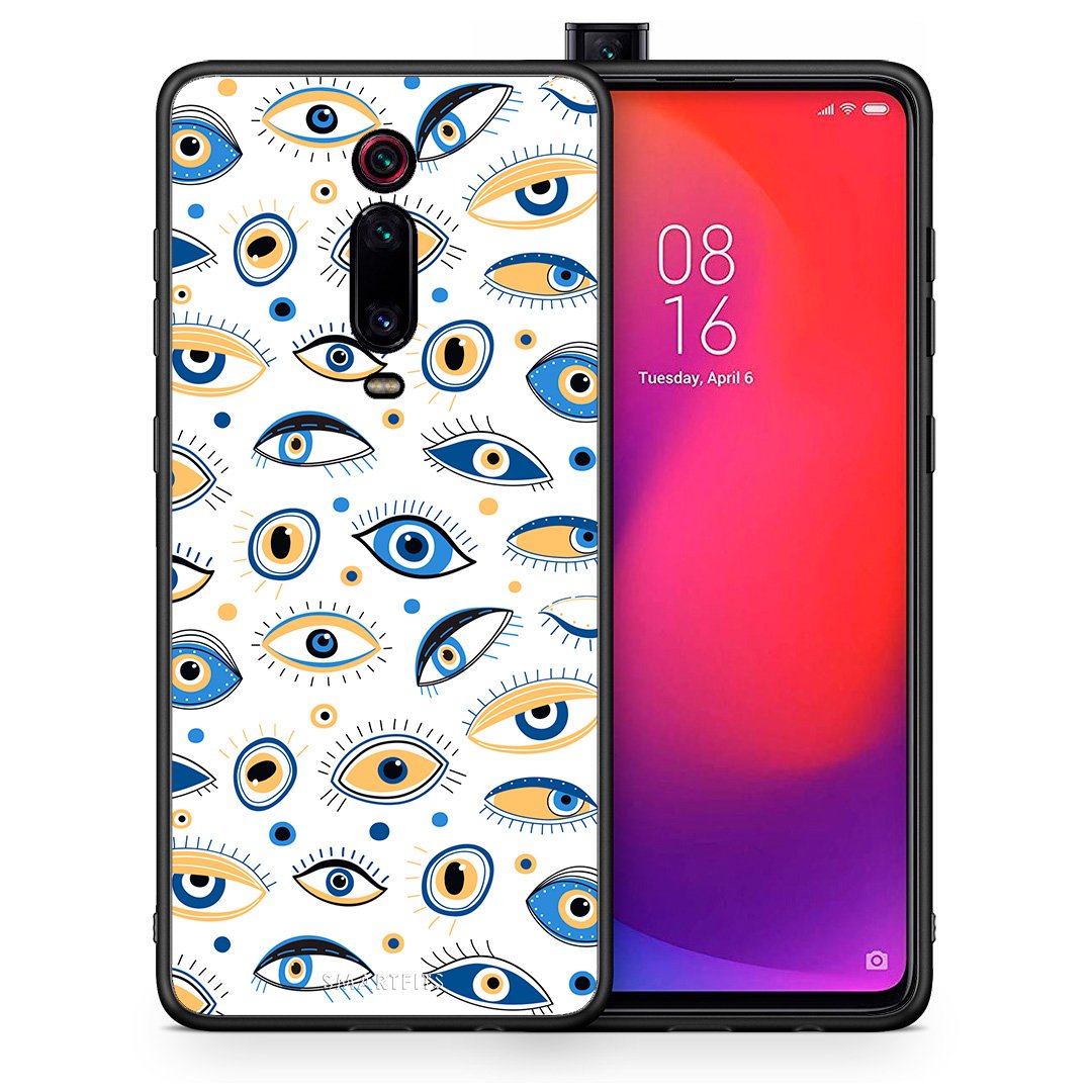 Θήκη Xiaomi Redmi K20/K20 Pro Ftou Ftou από τη Smartfits με σχέδιο στο πίσω μέρος και μαύρο περίβλημα | Xiaomi Redmi K20/K20 Pro Ftou Ftou case with colorful back and black bezels
