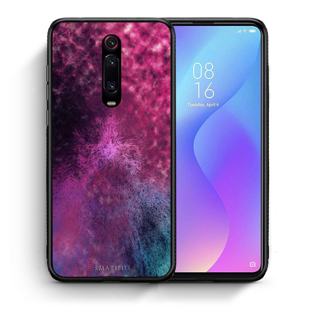 Θήκη Xiaomi Mi 9T Aurora Galaxy από τη Smartfits με σχέδιο στο πίσω μέρος και μαύρο περίβλημα | Xiaomi Mi 9T Aurora Galaxy case with colorful back and black bezels