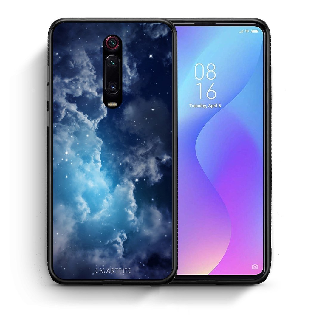 Θήκη Xiaomi Redmi K20/K20 Pro Blue Sky Galaxy από τη Smartfits με σχέδιο στο πίσω μέρος και μαύρο περίβλημα | Xiaomi Redmi K20/K20 Pro Blue Sky Galaxy case with colorful back and black bezels