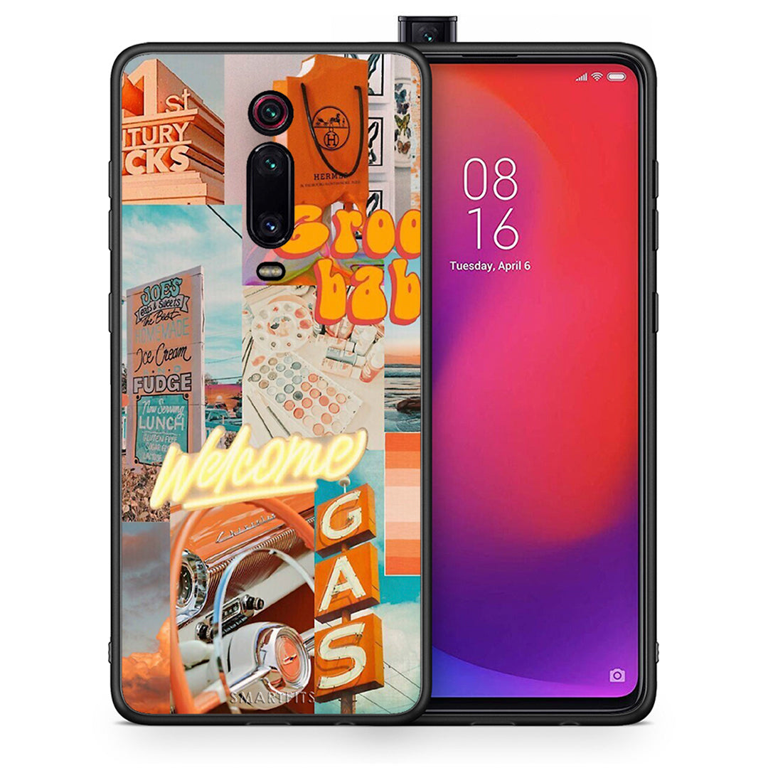 Θήκη Αγίου Βαλεντίνου Xiaomi Mi 9T Groovy Babe από τη Smartfits με σχέδιο στο πίσω μέρος και μαύρο περίβλημα | Xiaomi Mi 9T Groovy Babe case with colorful back and black bezels