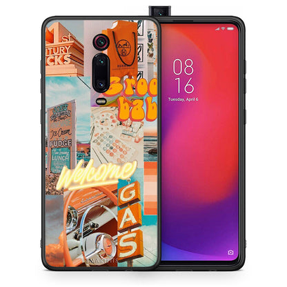 Θήκη Αγίου Βαλεντίνου Xiaomi Mi 9T Groovy Babe από τη Smartfits με σχέδιο στο πίσω μέρος και μαύρο περίβλημα | Xiaomi Mi 9T Groovy Babe case with colorful back and black bezels