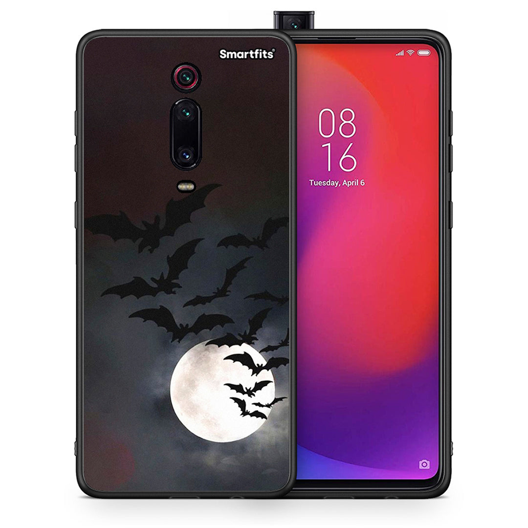 Θήκη Xiaomi Redmi K20 / K20 Pro Halloween Bat Night από τη Smartfits με σχέδιο στο πίσω μέρος και μαύρο περίβλημα | Xiaomi Redmi K20 / K20 Pro Halloween Bat Night case with colorful back and black bezels