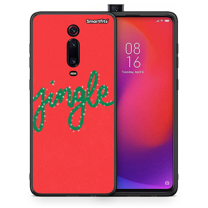 Θήκη Xiaomi Mi 9T Jingle Xmas από τη Smartfits με σχέδιο στο πίσω μέρος και μαύρο περίβλημα | Xiaomi Mi 9T Jingle Xmas case with colorful back and black bezels