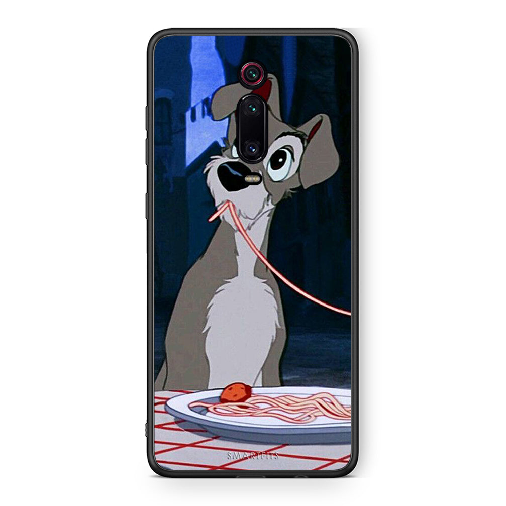 Xiaomi Mi 9T Lady And Tramp 1 Θήκη Αγίου Βαλεντίνου από τη Smartfits με σχέδιο στο πίσω μέρος και μαύρο περίβλημα | Smartphone case with colorful back and black bezels by Smartfits