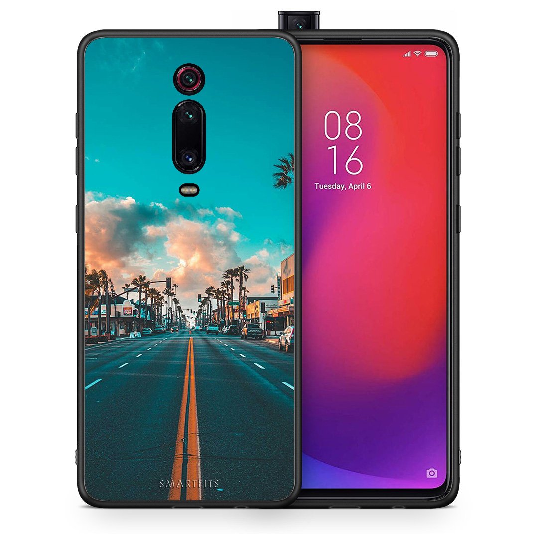 Θήκη Xiaomi Mi 9T City Landscape από τη Smartfits με σχέδιο στο πίσω μέρος και μαύρο περίβλημα | Xiaomi Mi 9T City Landscape case with colorful back and black bezels