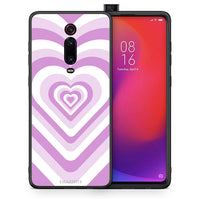 Thumbnail for Θήκη Xiaomi Redmi K20/K20 Pro Lilac Hearts από τη Smartfits με σχέδιο στο πίσω μέρος και μαύρο περίβλημα | Xiaomi Redmi K20/K20 Pro Lilac Hearts case with colorful back and black bezels
