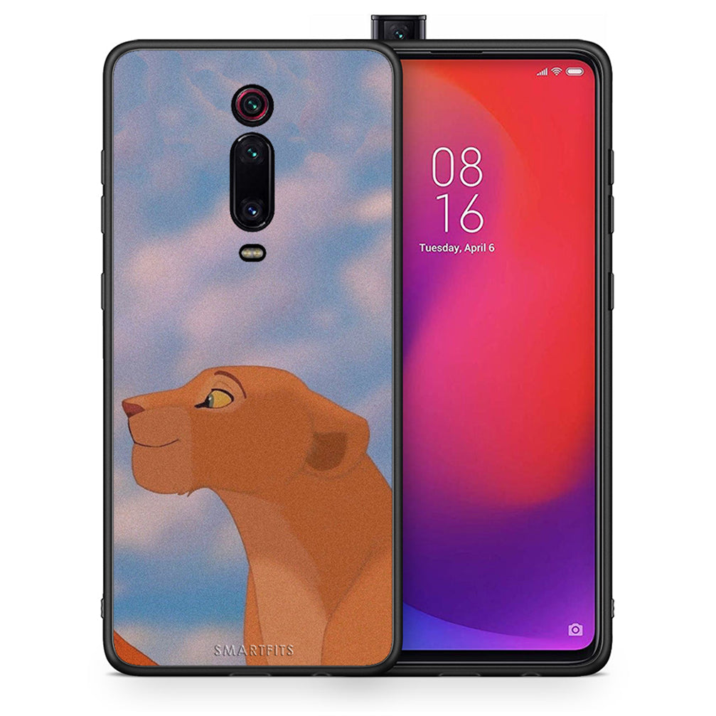 Θήκη Αγίου Βαλεντίνου Xiaomi Redmi K20 / K20 Pro Lion Love 2 από τη Smartfits με σχέδιο στο πίσω μέρος και μαύρο περίβλημα | Xiaomi Redmi K20 / K20 Pro Lion Love 2 case with colorful back and black bezels