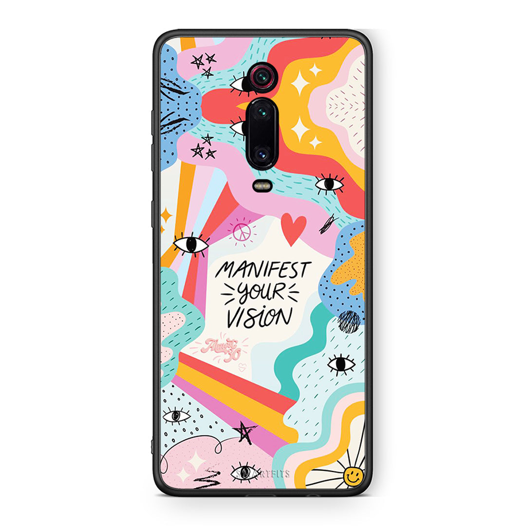 Xiaomi Mi 9T Manifest Your Vision θήκη από τη Smartfits με σχέδιο στο πίσω μέρος και μαύρο περίβλημα | Smartphone case with colorful back and black bezels by Smartfits