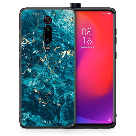 Θήκη Xiaomi Mi 9T Marble Blue από τη Smartfits με σχέδιο στο πίσω μέρος και μαύρο περίβλημα | Xiaomi Mi 9T Marble Blue case with colorful back and black bezels