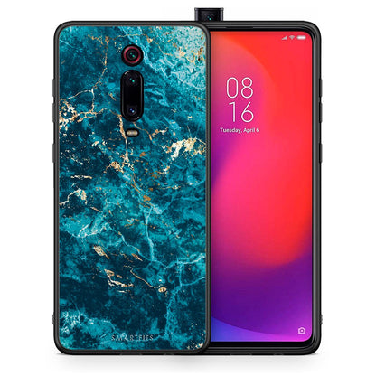Θήκη Xiaomi Redmi K20/K20 Pro Marble Blue από τη Smartfits με σχέδιο στο πίσω μέρος και μαύρο περίβλημα | Xiaomi Redmi K20/K20 Pro Marble Blue case with colorful back and black bezels