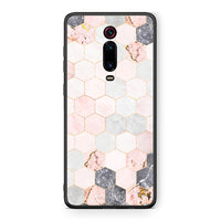 Thumbnail for 4 - Xiaomi Mi 9T Hexagon Pink Marble case, cover, bumper