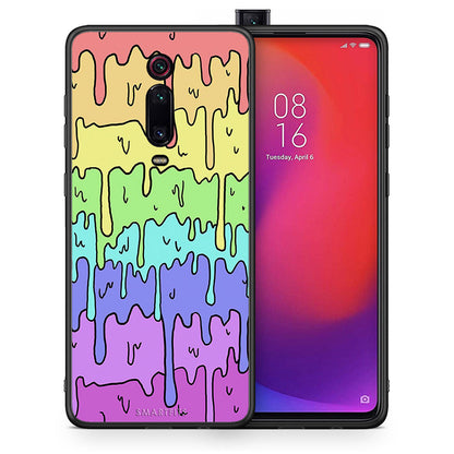 Θήκη Xiaomi Mi 9T Melting Rainbow από τη Smartfits με σχέδιο στο πίσω μέρος και μαύρο περίβλημα | Xiaomi Mi 9T Melting Rainbow case with colorful back and black bezels