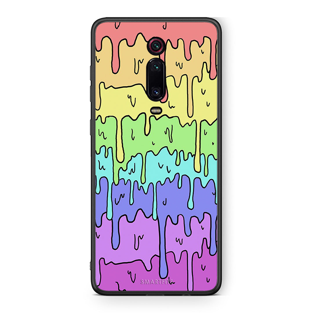 Xiaomi Mi 9T Melting Rainbow θήκη από τη Smartfits με σχέδιο στο πίσω μέρος και μαύρο περίβλημα | Smartphone case with colorful back and black bezels by Smartfits