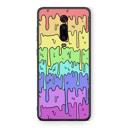 Xiaomi Mi 9T Melting Rainbow θήκη από τη Smartfits με σχέδιο στο πίσω μέρος και μαύρο περίβλημα | Smartphone case with colorful back and black bezels by Smartfits