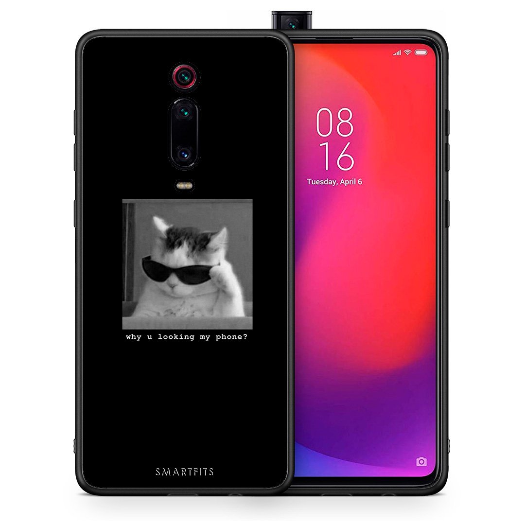 Θήκη Xiaomi Mi 9T Meme Cat από τη Smartfits με σχέδιο στο πίσω μέρος και μαύρο περίβλημα | Xiaomi Mi 9T Meme Cat case with colorful back and black bezels