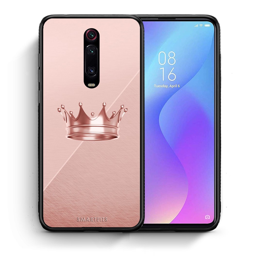 Θήκη Xiaomi Mi 9T Crown Minimal από τη Smartfits με σχέδιο στο πίσω μέρος και μαύρο περίβλημα | Xiaomi Mi 9T Crown Minimal case with colorful back and black bezels