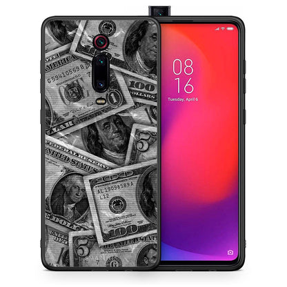 Θήκη Xiaomi Redmi K20/K20 Pro Money Dollars από τη Smartfits με σχέδιο στο πίσω μέρος και μαύρο περίβλημα | Xiaomi Redmi K20/K20 Pro Money Dollars case with colorful back and black bezels