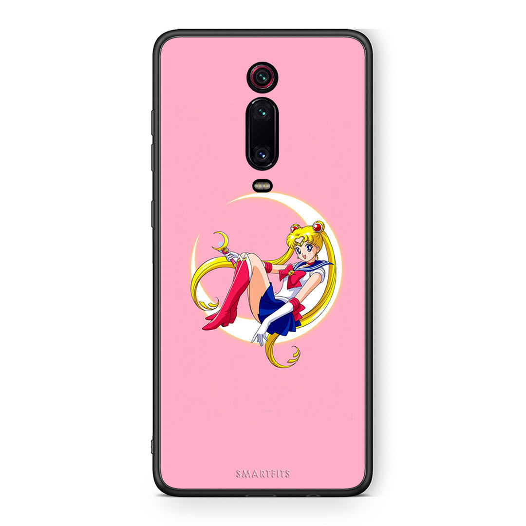 Xiaomi Mi 9T Moon Girl θήκη από τη Smartfits με σχέδιο στο πίσω μέρος και μαύρο περίβλημα | Smartphone case with colorful back and black bezels by Smartfits