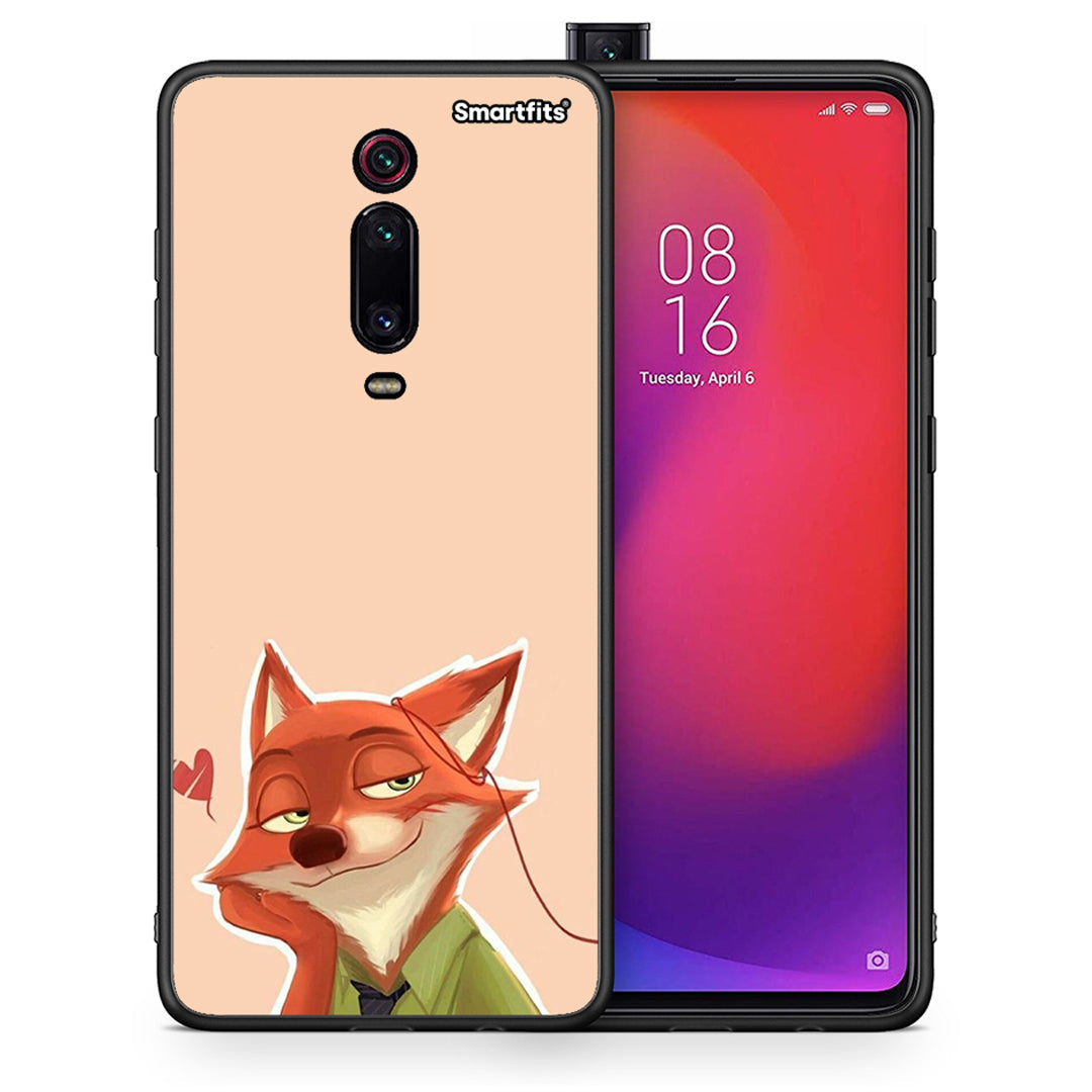 Θήκη Xiaomi Mi 9T Nick Wilde And Judy Hopps Love 1 από τη Smartfits με σχέδιο στο πίσω μέρος και μαύρο περίβλημα | Xiaomi Mi 9T Nick Wilde And Judy Hopps Love 1 case with colorful back and black bezels