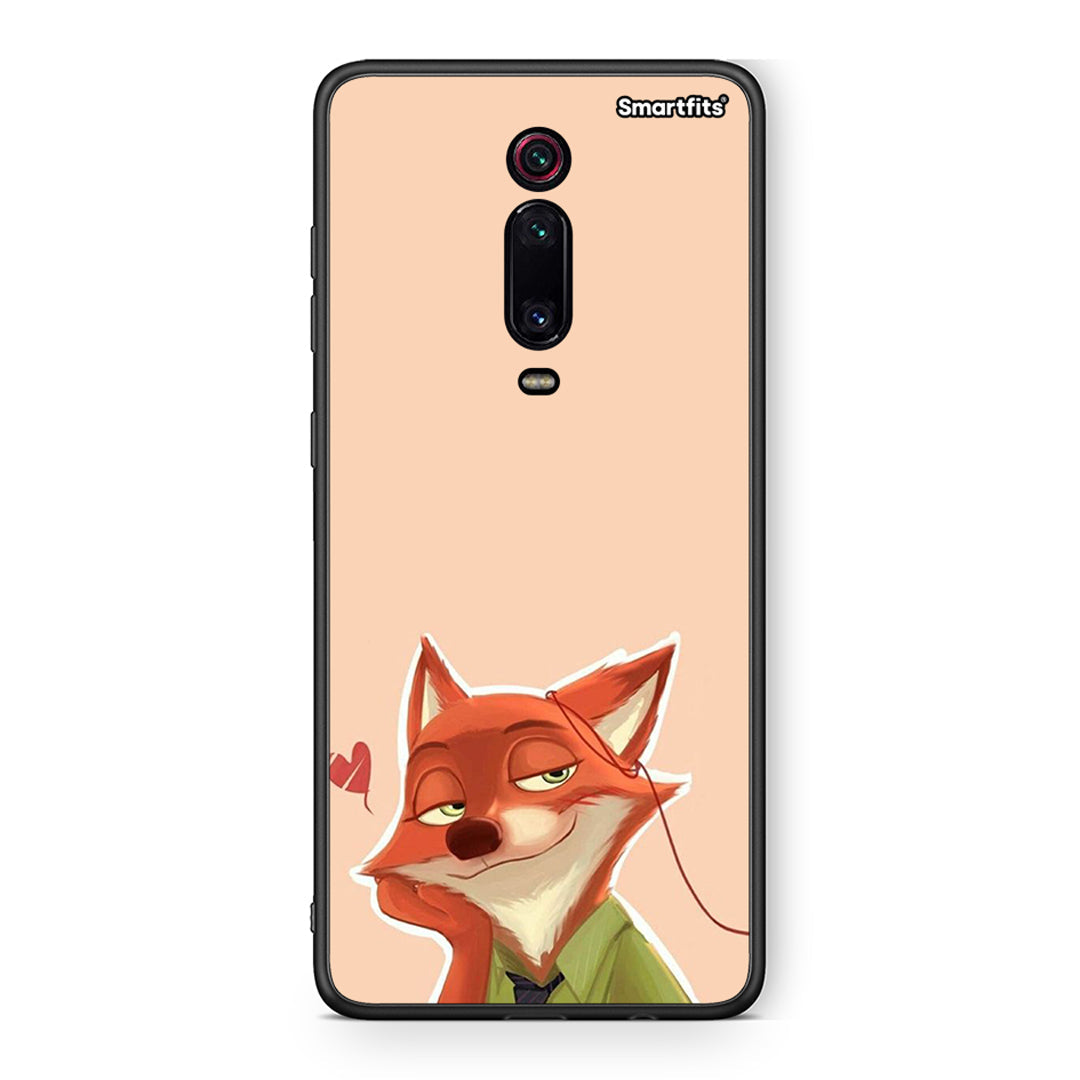 Xiaomi Mi 9T Nick Wilde And Judy Hopps Love 1 θήκη από τη Smartfits με σχέδιο στο πίσω μέρος και μαύρο περίβλημα | Smartphone case with colorful back and black bezels by Smartfits