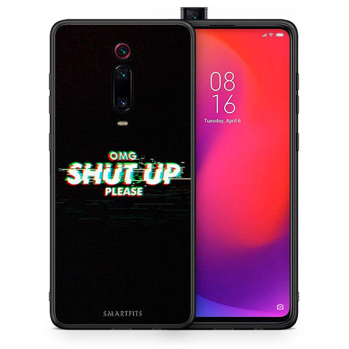 Θήκη Xiaomi Redmi K20/K20 Pro OMG ShutUp από τη Smartfits με σχέδιο στο πίσω μέρος και μαύρο περίβλημα | Xiaomi Redmi K20/K20 Pro OMG ShutUp case with colorful back and black bezels