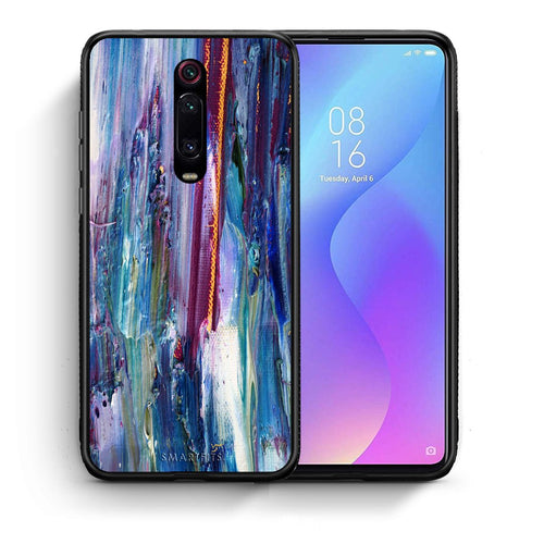 Θήκη Xiaomi Mi 9T Winter Paint από τη Smartfits με σχέδιο στο πίσω μέρος και μαύρο περίβλημα | Xiaomi Mi 9T Winter Paint case with colorful back and black bezels